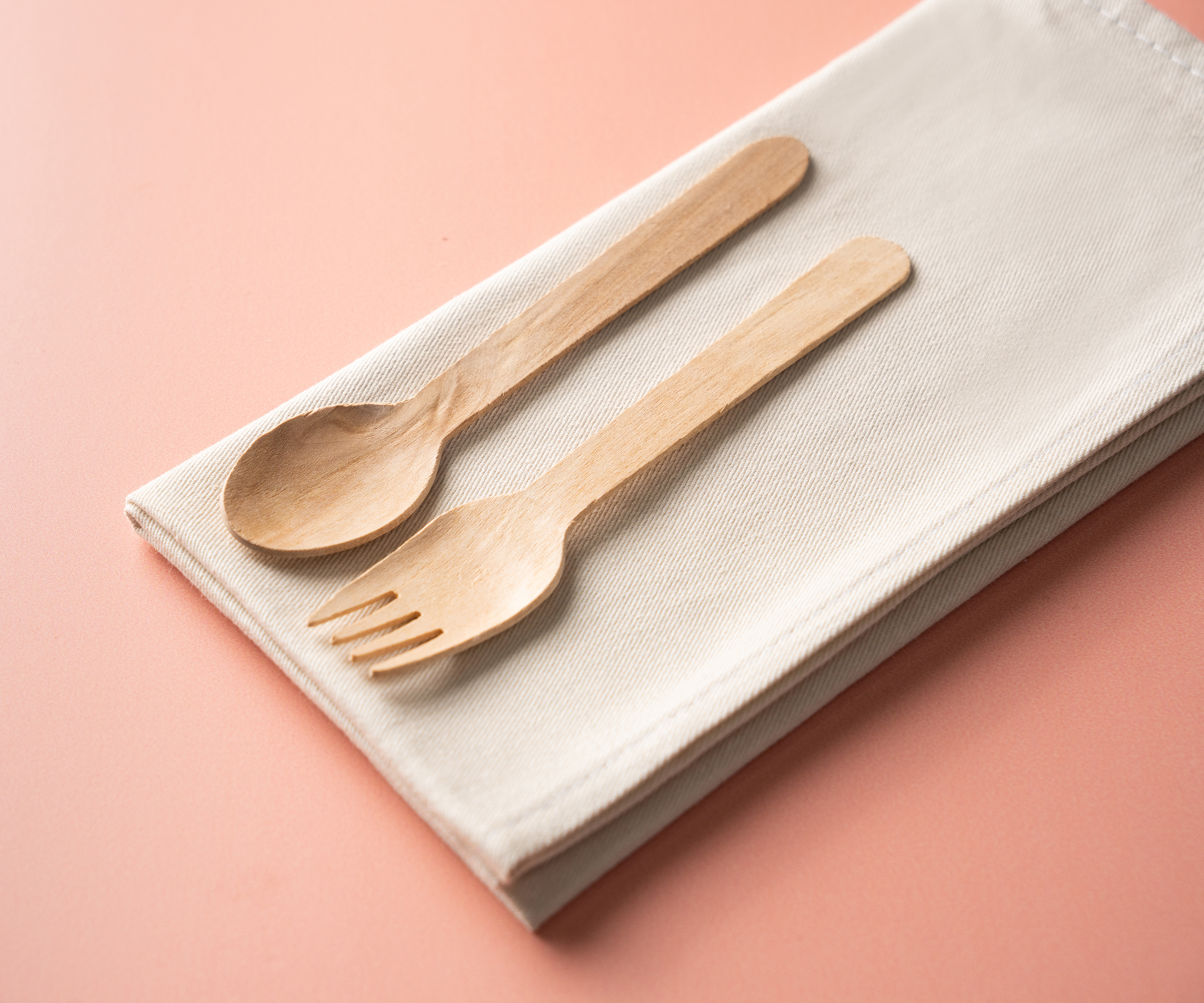 160mm Wooden Spoon,Fork, Knife, Tissue