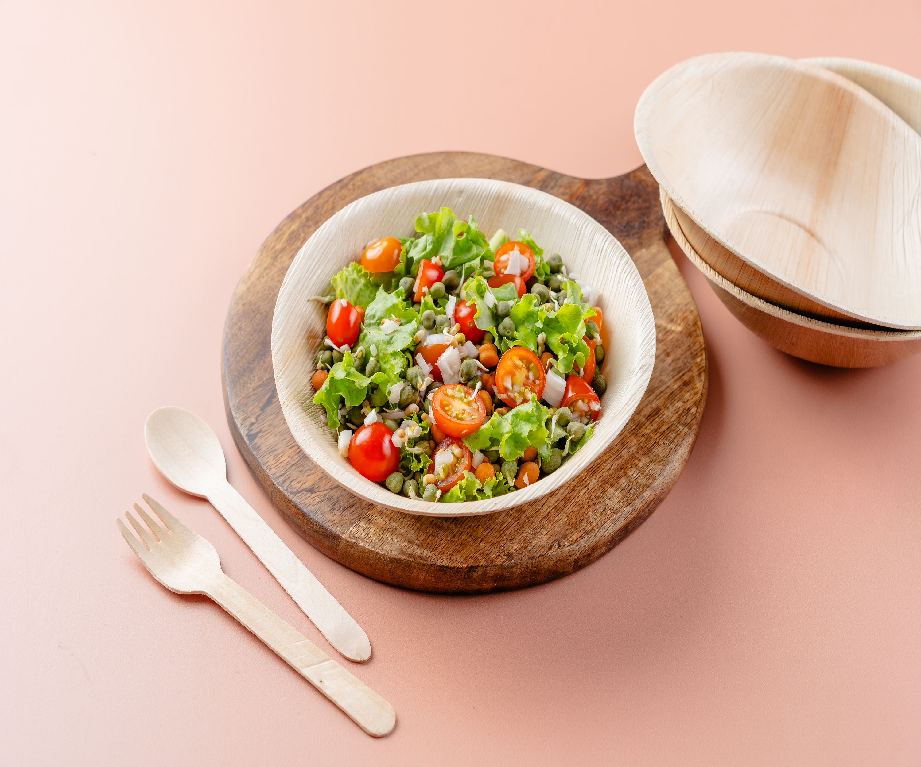 7" Round Compostable Palm Leaf Bowls