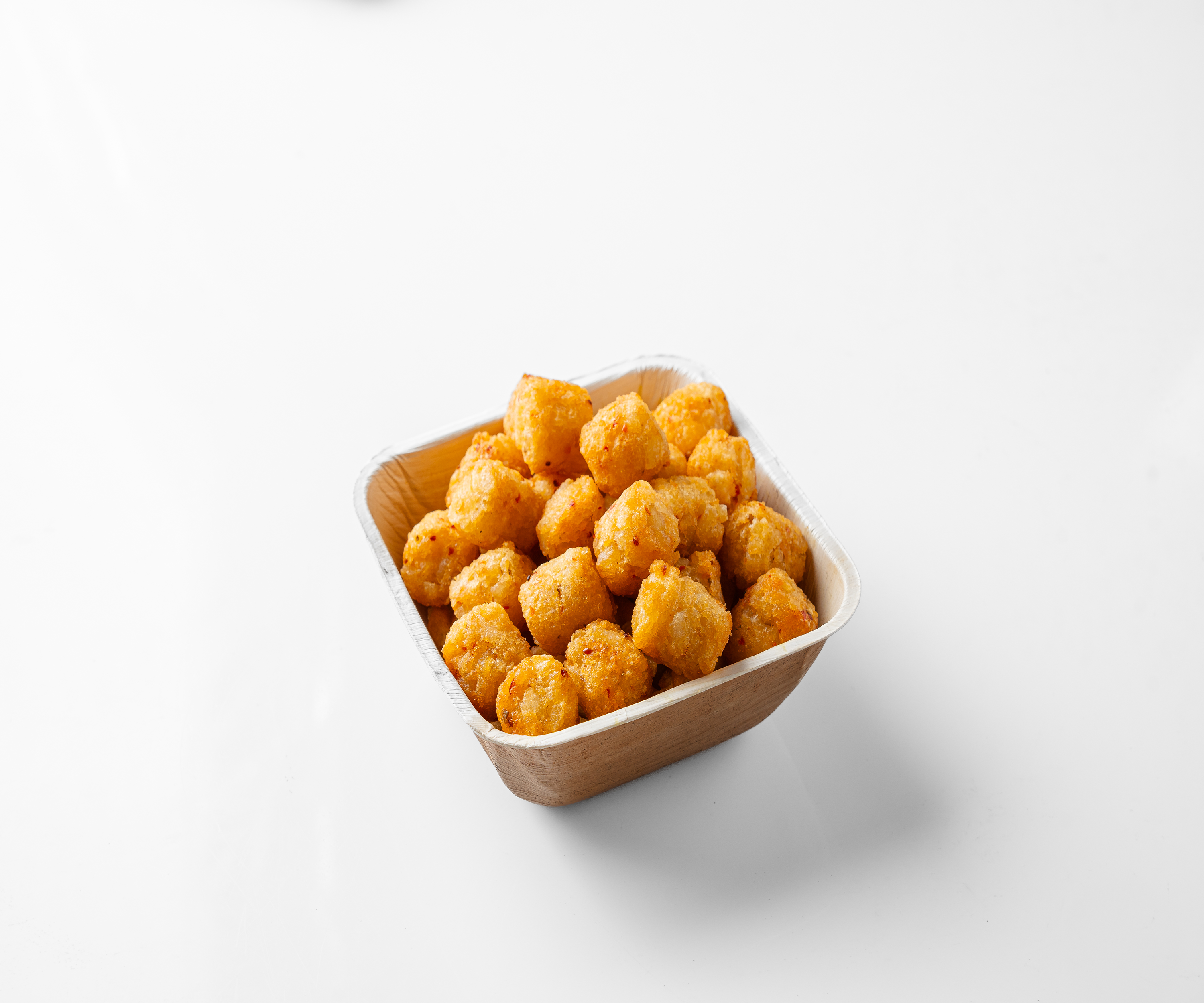 7" (18 cm) Deep Square Compostable Palm Leaf Bowls